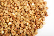 Buckwheat seeds closeup isolated on white