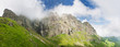High mountain waterfall Raiskoto praskalo