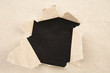 Ripped brown paper