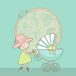 baby boy announcement card