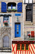 Composition de fenêtres et portes pittoresques, France