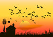 windmill farm on sundown windmill farm on sundown