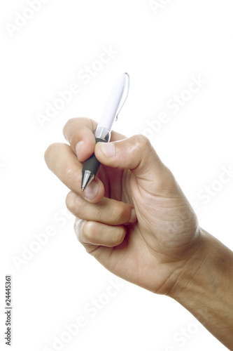 Photo: hand pen isolated hand pen isolated
