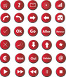 Boutons web rouge