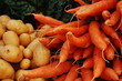 potatoes, carrots and swiss chard