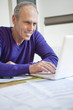 man working on a laptop