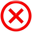 3d rejected or rated X sign