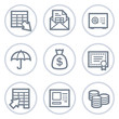 Banking web icons, white circle series Banking web icons, white circle series