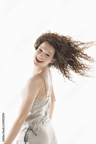 Photo: portrait of a woman laughing portrait of a woman laughing