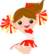 cheerleader girl jumping