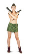 Topless military girl