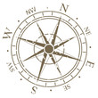 Old fashioned compass rose