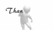 3d man writing 