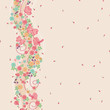 vintage floral card and border