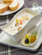 Cheese cream soup with seafood