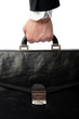 Business hand with a suitcase