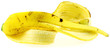 peau de banane, fond blanc