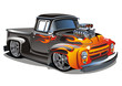 vector cartoon hot-rod