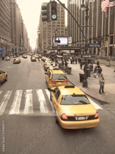 Photo: Taxi in the streets of Manhattan, New York Taxi in the streets of Manhattan, New York