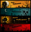 Halloween banners illustration Halloween banners illustration