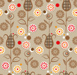 Vintage flower seamless pattern
