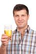Man holding a glass of beer Man holding a glass of beer