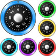 Combination Locks (Blue, Green, Yellow, Red, Purple, Cyan)