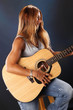 Guitar player performing the blues