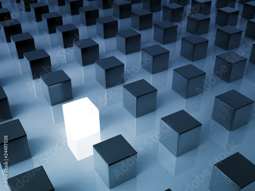 Illustration: glowing cube glowing cube