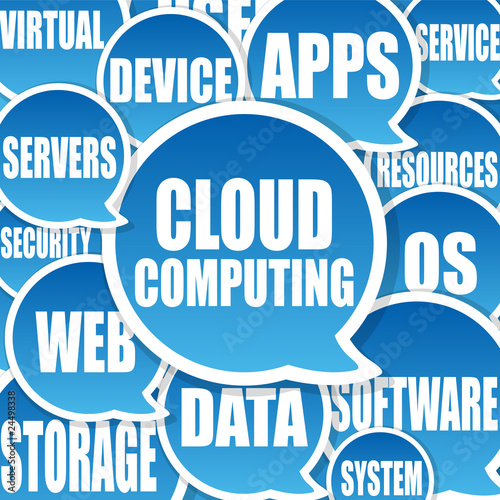 Illustration: Cloud Computing background Cloud Computing background