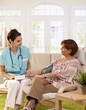 Nurse measuring blood pressure