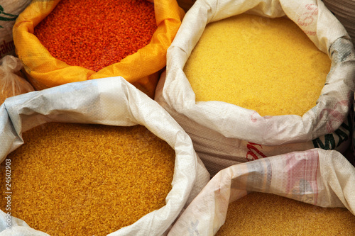 Photo: colorful food in bags colorful food in bags