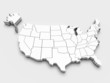 Illustration: Map of USA. 3d Map of USA. 3d