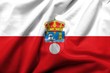 3D Flag of Cantabria satin