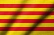 3D Flag of Catalonia waving