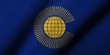 3D Flag of  Commonwealth of Nations waving