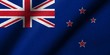 3D Flag of New Zealand waving