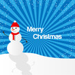 Christmas Snowman Vector Illustration