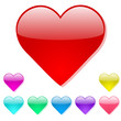 Colorful Vector Heart Icons