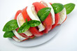 Caprese a ventaglio - mozzarella, pomodoro e basilico