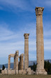 Ancient Temple of Olympian Zeus in Athens Greece on blue sky bac