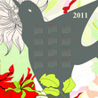 Calendar for 2011 with bird