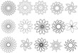 Round Vector flowers