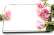 Rose with a blank note
