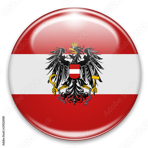 �sterreich fahne. Österreich Fahne Flagge Button