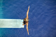 Photo: girl standing on diving board girl standing on diving board