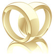fully editable vector illustration of wedding rings
