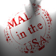 red postal stamp