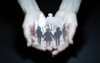 People abstract in palm
