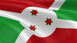 Burundian flag in the wind